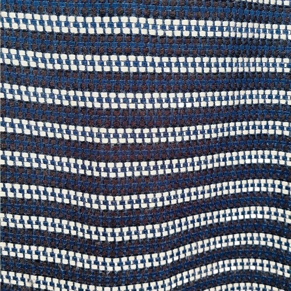 LOFT tweed back zip lined skirt, blue, plum/ burgundy, beige pattern size 6 - Picture 4 of 5